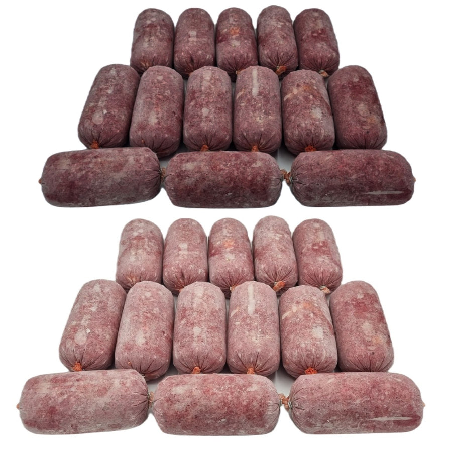 BARF Raw Dog Food Frozen Variety Box 24 x 500g Rolls 12kg Chicken/Chicken & Veg /Tripe/beef & Chicken