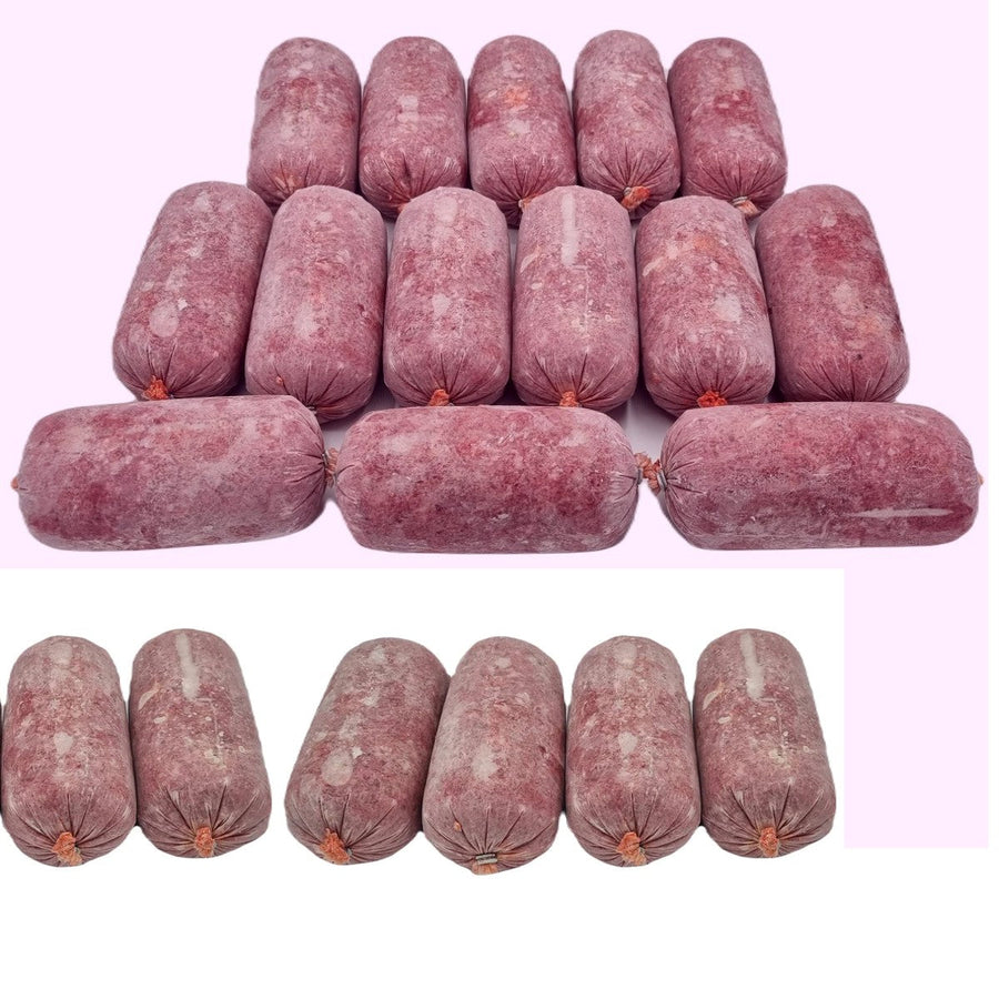 BARF Raw Dog Food Chicken Mince Frozen 20 x 500g Rolls (10kg)