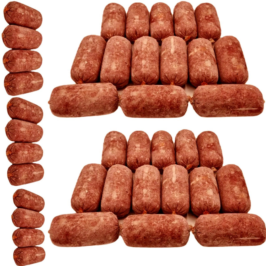 BARF Raw Dog Food Duck and Veg Mince Complete Frozen 40 x 500g Rolls (20kg)