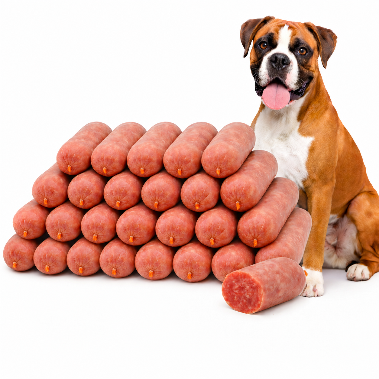 BARF Raw Dog Food Chicken Mince Frozen 28 x 500g Rolls (14kg) - Pet Family