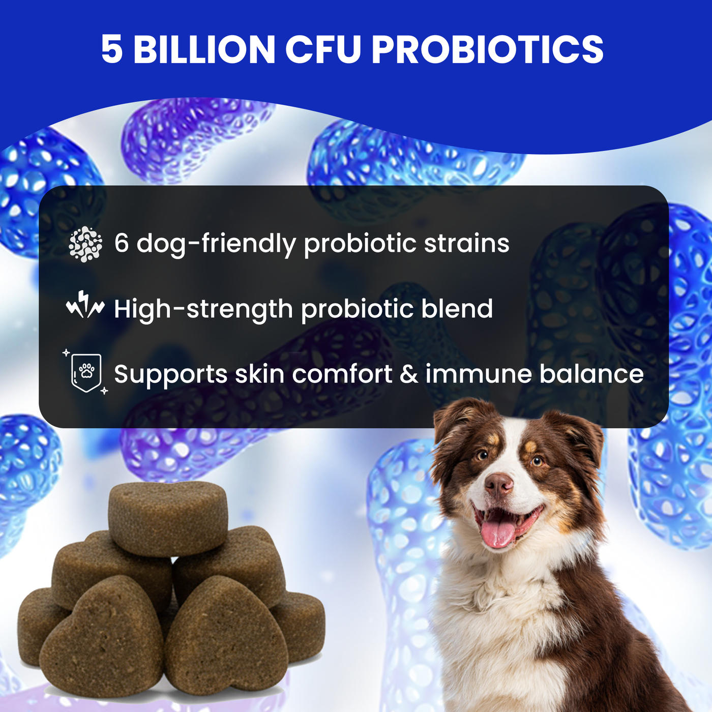 Hamiltons Allergy & Itch Chews for Dogs – Immune Support Soft Chews with Probiotics 120 Beef Flavour Chews - Pet Family