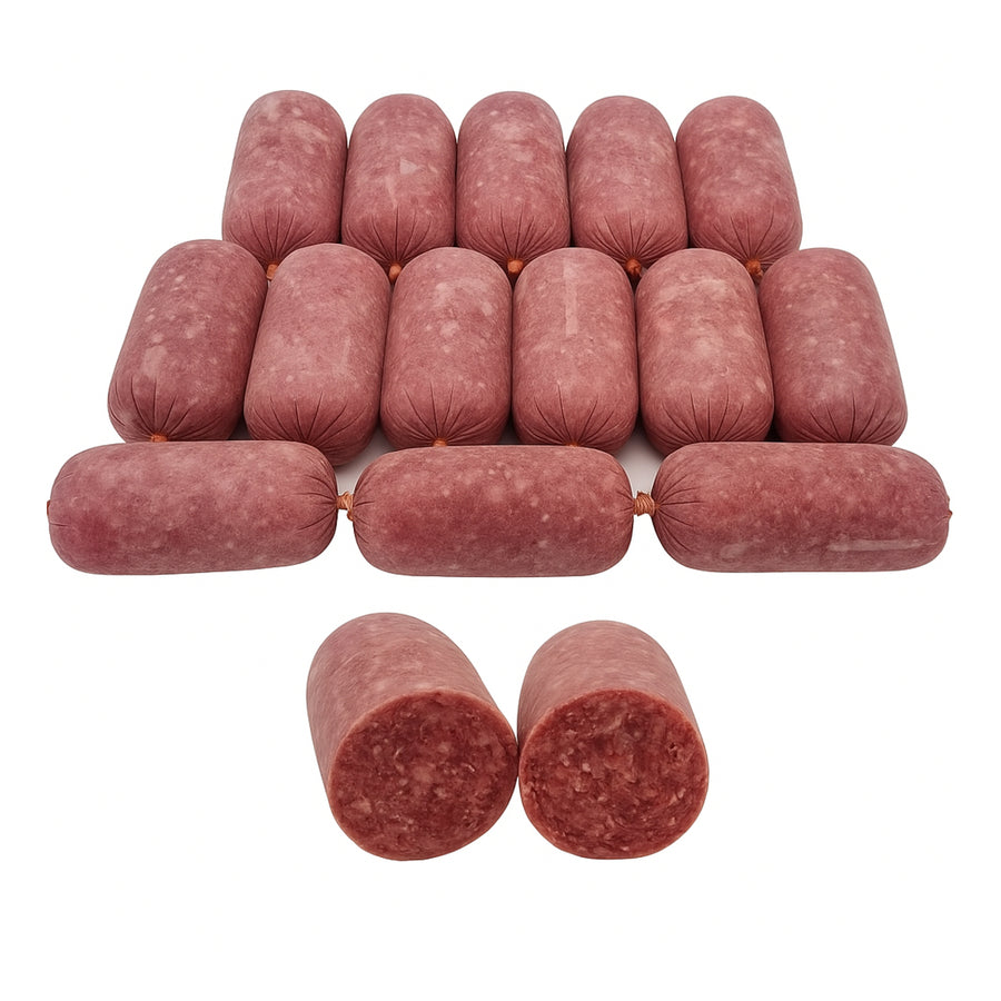 BARF Raw Dog Food Chicken Mince With 10% Lamb Organs Frozen 20 x 500g Rolls(10kg)