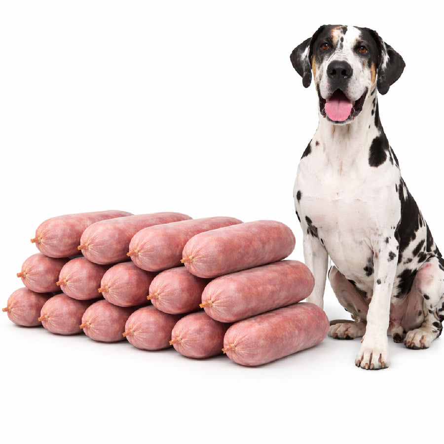 BARF Raw Dog Food Chicken and Veg Mince Complete Meal Frozen 20 x 500g Rolls/Bags (10kg)