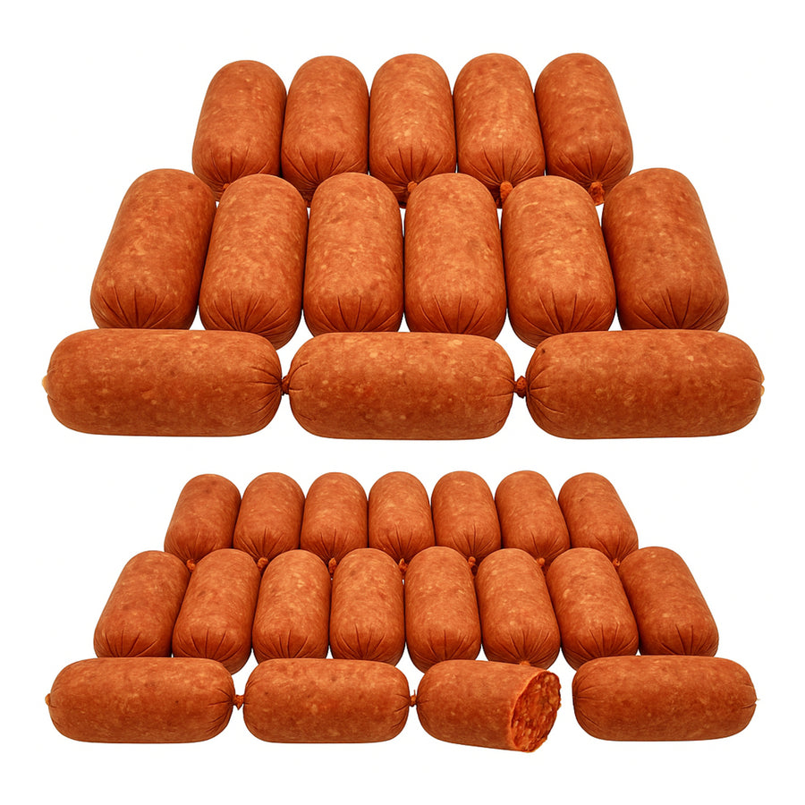 BARF Raw Dog Food Duck and Veg Mince Complete Frozen 40 x 500g Rolls (20kg)