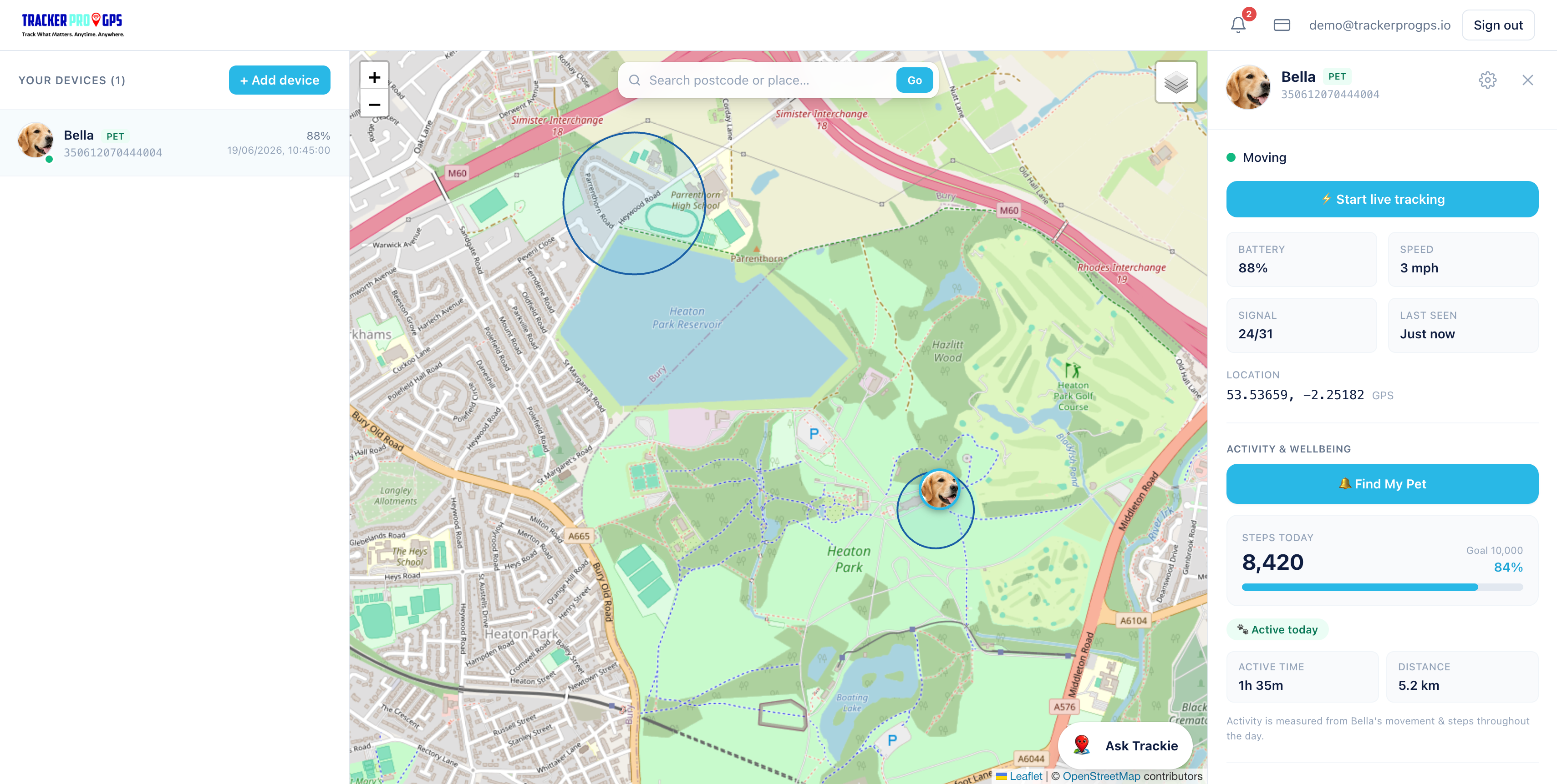 Pet Tracker Pro GPS Real time Tracking