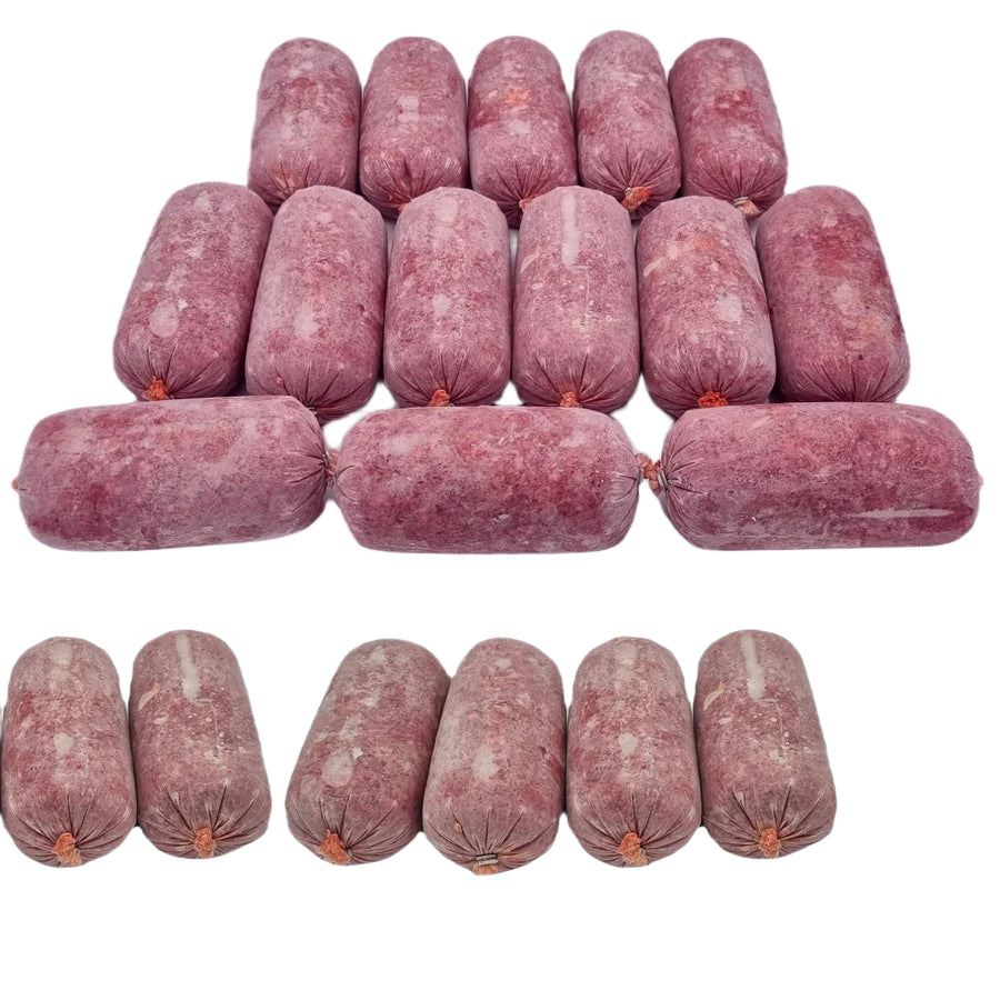 BARF Raw Dog Food Chicken Mince Frozen 20 x 500g Rolls (10kg)