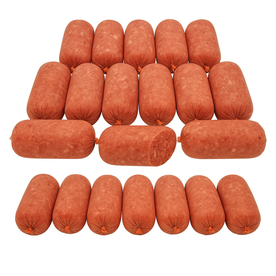 BARF Raw Dog Food Salmon and Chicken Mince Frozen 20 x 500g Rolls (10kg)