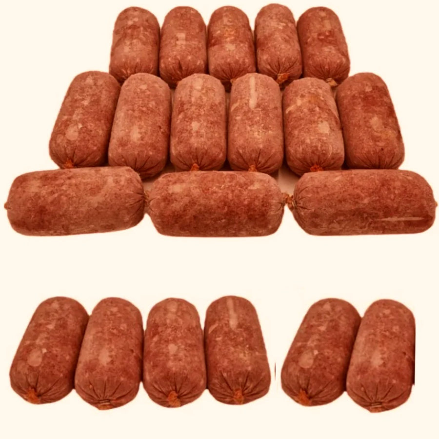 BARF Raw Dog Food Salmon and Chicken Mince Frozen 20 x 500g Rolls (10kg)