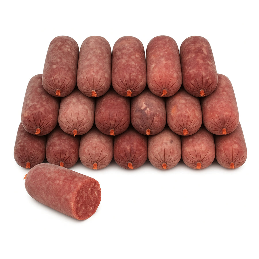 BARF Raw Dog Food Frozen Variety Box 24 x 500g Rolls 12kg Chicken/Chicken & Veg /Tripe/Beef & Chicken