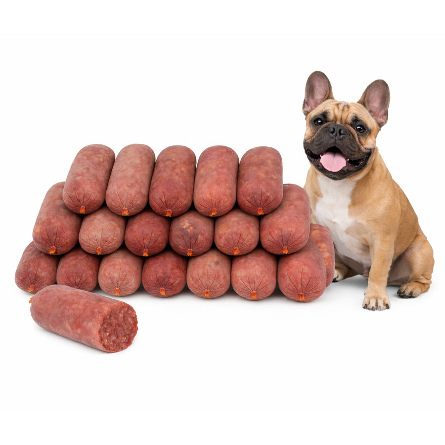 BARF Raw Dog Food Frozen Variety Box 24 x 500g Rolls 12kg Chicken/Chicken & Veg /Tripe/Beef & Chicken