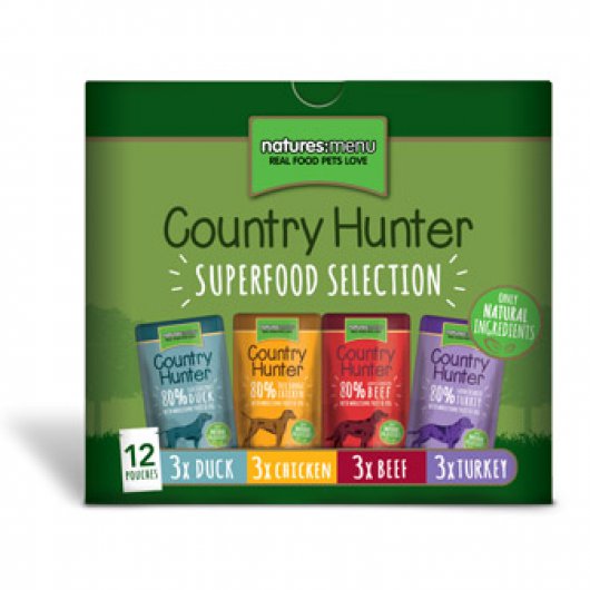 Natures Menu Country Hunter Superfood Selection Dog Pouches x 12