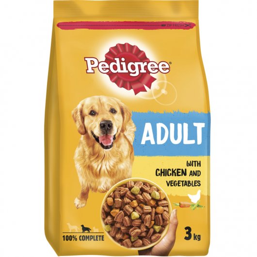 Pedigree Small Dog Complete Dry With Chicken And Vegetables 3kg